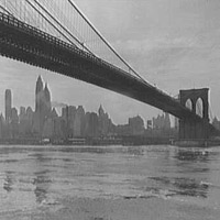New York and the Brooklyn Bridge from Brooklyn, New York