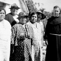 Indian Women and Priest, California, 1939.