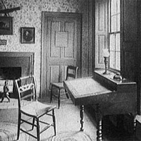 Writing Desk of Henry Wadsworth Longfellow in Longfellow House, Cambridge, Massachusetts