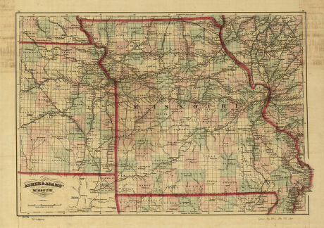 密蘇里的鐵道地圖  (1872〉