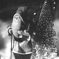 Santa Claus and Christmas trees decorations, 1935