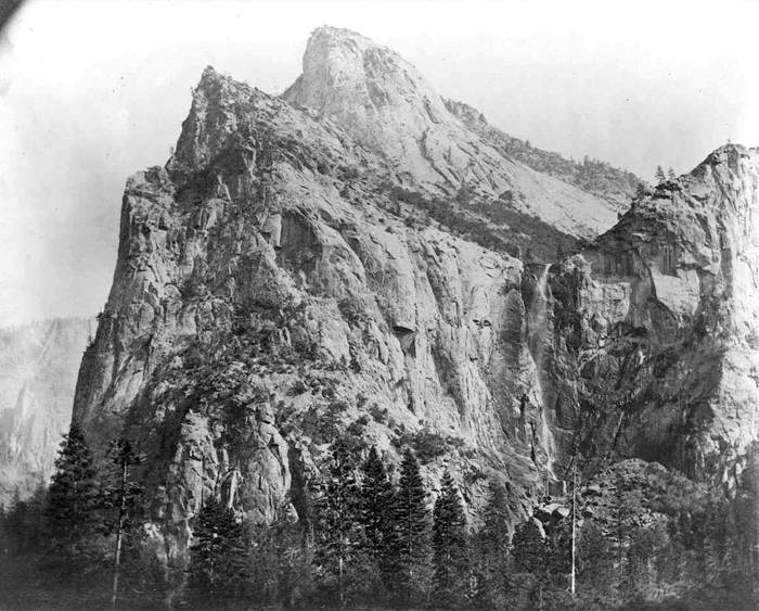 Bridalveil Fall in Yosemite National Park, 1860