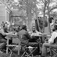 Secret Service Men at Foller's House, Cumberland Landing, Virginia, 1862