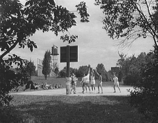 Basketball Indian Head Camp, Bushkill, Pennsylvania, 1951.