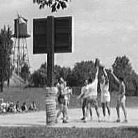 Basketball Indian Head Camp, Bushkill, Pennsylvania, 1951.