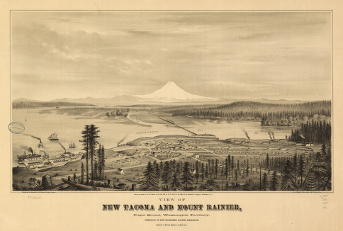 這張地圖顯示1878年時的雷尼爾山，當時還不是國家公園