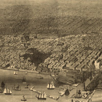 The City of Chicago, showing the burnt district, 1874