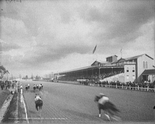 Finish of a Handicapped, Crescent City Jockey Club, New Orleans, Louisiana,