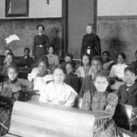 Students and teachers in training school of Fisk University.