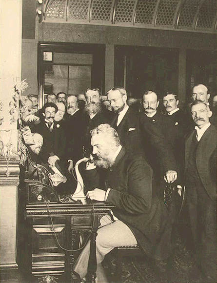 Alexander Graham Bell Speaking on the Phone, 1892.