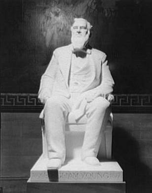 Statue of Brigham Young in the United States Capital Rotunda