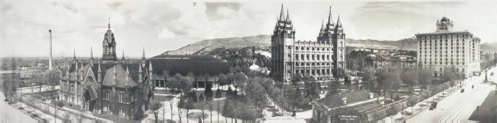 Mormon Temple Grounds, Salt Lake City, Utah, 1912.