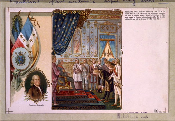 Franklin and King Louis XVI at Versailles