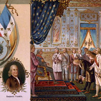 Franklin and King Louis XVI at Versailles