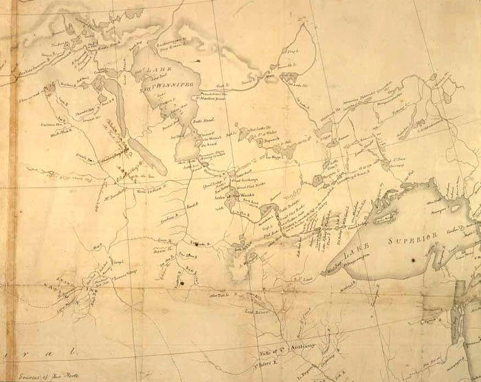 奧勒岡領地的地圖顯示有些區域是由路易斯 (Meriwether Lewis) 與克拉克 (William Clark) 所發現的