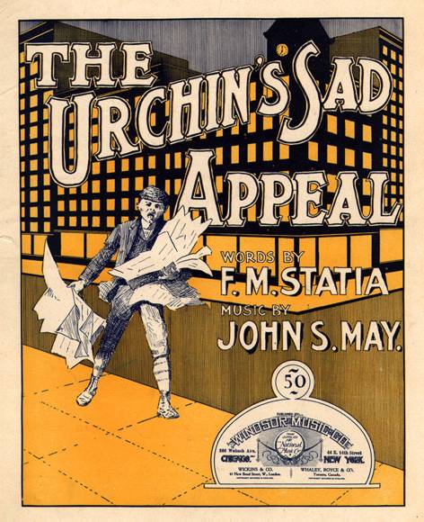 Sheet music for 'The Urchin's Sad Appeal' 1899