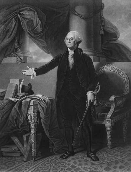 Portrait of George Washington.