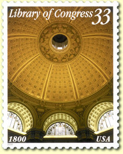 The Library's Bicentennial commemorative stamp