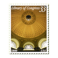 The Library's Bicentennial commemorative stamp