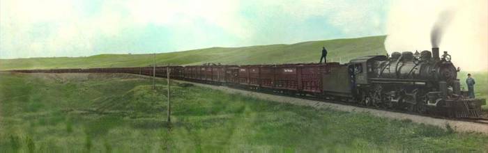 Great Northern Train, Four Miles West of Minot, North Dakota.