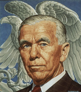 戰後美國第一任國務卿馬歇爾肖像