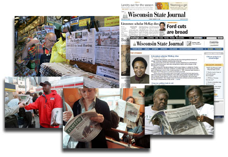 傳統的印刷版報紙
仍然為讀者提供廉價的、便於攜帶的、包羅萬象的新聞。互聯網使得報紙──甚
至包括週報和社區報紙──能夠每週七天、每天24小時在網上報導最新消息，而
且往往可以提供更多的內容和照片。