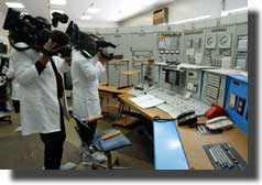 Carmeramen film the control room of Libya's Tajura Nuclear Reactor