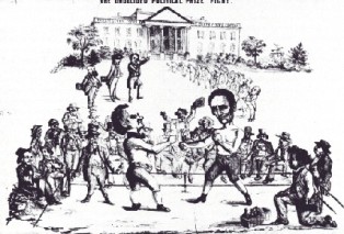 1860 Lincoln-Douglas Election Cartoon