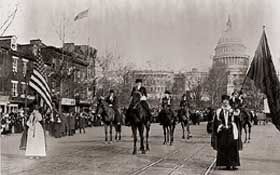 Suffragists picket the White House in 1917 to gain the vote for women