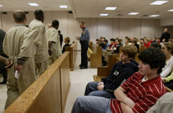 In democracy, trials are open to the public. Here, a group of American teens gets a civics lesson and a symbolic choice.