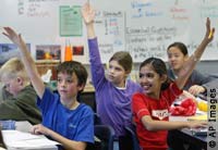International Baccalaureate students in Washington state respond to a science question. 