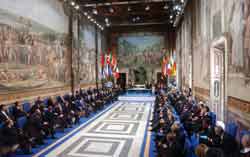 A 2004 ceremony in the Degli Orazi and Curiazi hall on Capitoline Hill in Rome, the room where the European Community was established in 1957.