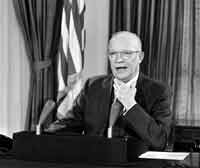 Dwight D. Eisenhower, the likeable ex-general who was president for most of the 1950s, presided over the creation of the Interstate Highway System.
