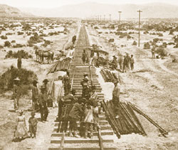 建築橫貫大陸的鐵路，1868年 (California State Railroad Museum Library)