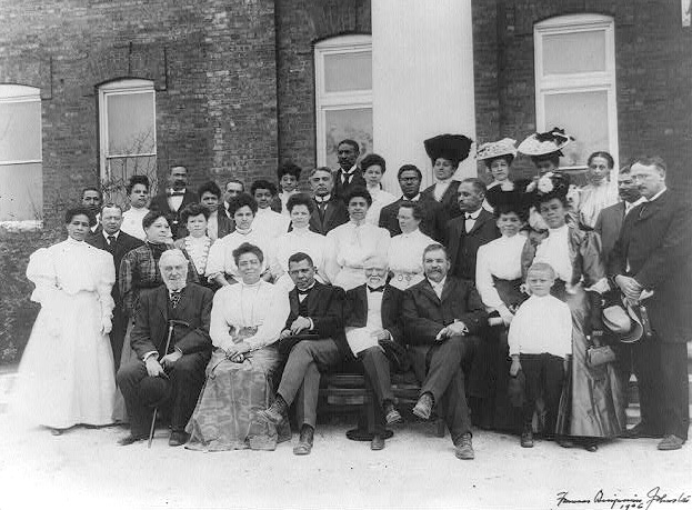 Andrew Carnegie, Booker T. Washington, and faculty of the Tuskegee Institute
