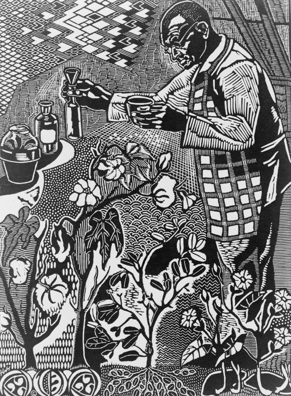 卡佛在實驗室中的畫像