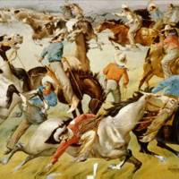 Poster of 'Buffalo Bill's wild west and congress of rough riders of the world.'