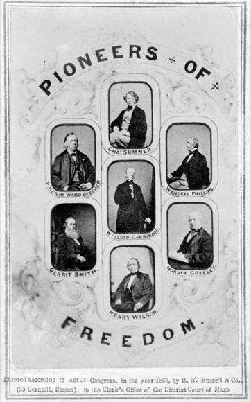Pioneers of Freedom, individual portraits of abolitionists
