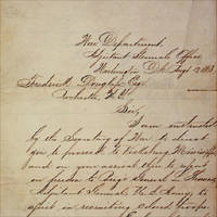 Letter from C.W. Foster, U.S. War Department, to Frederick Douglass, August 13, 1863.