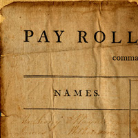 韋恩將軍部屬的薪資清冊 Payroll list for General Wayne's staff 