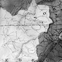 1835年東部卻洛奇族(Cherokee) 的地圖 A map of the Eastern Cherokee Nation in 1835 