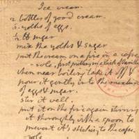 Jefferson's Recipe for vanilla ice cream