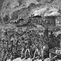 Capture and burning of Washington by the British, in 1814.