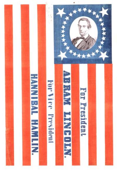 Lincoln for President poster, 1860.