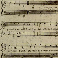 美國國歌星條旗之歌（STAR SPANGLED BANNER）的樂譜 