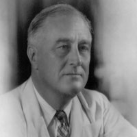 Photograph of President Franklin Delano Roosevelt.