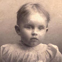 Black and white photo of infant