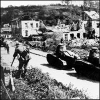 Photo of French Renault tanks.