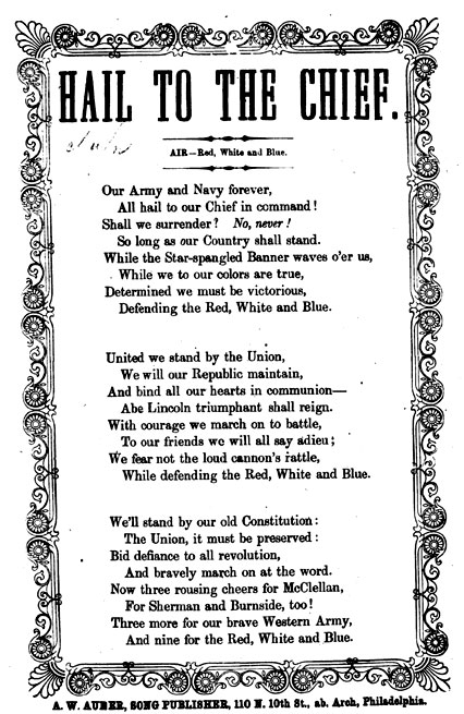 《向總統致敬》(Hail to the Chief) sheet music 