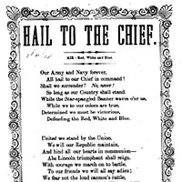 《向總統致敬》(Hail to the Chief) sheet music 